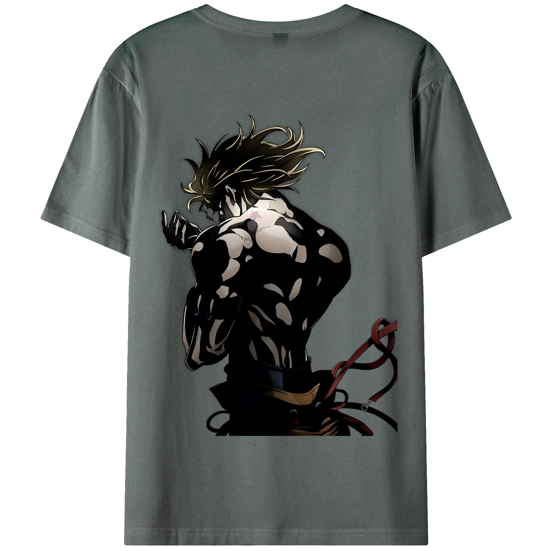 （画像用） ジョジョの奇妙な冒険 ディオ?ブランドー JoJo's Bizarre Adventure Dio Brando 綿100％半袖Tシャツ（背面プリント）